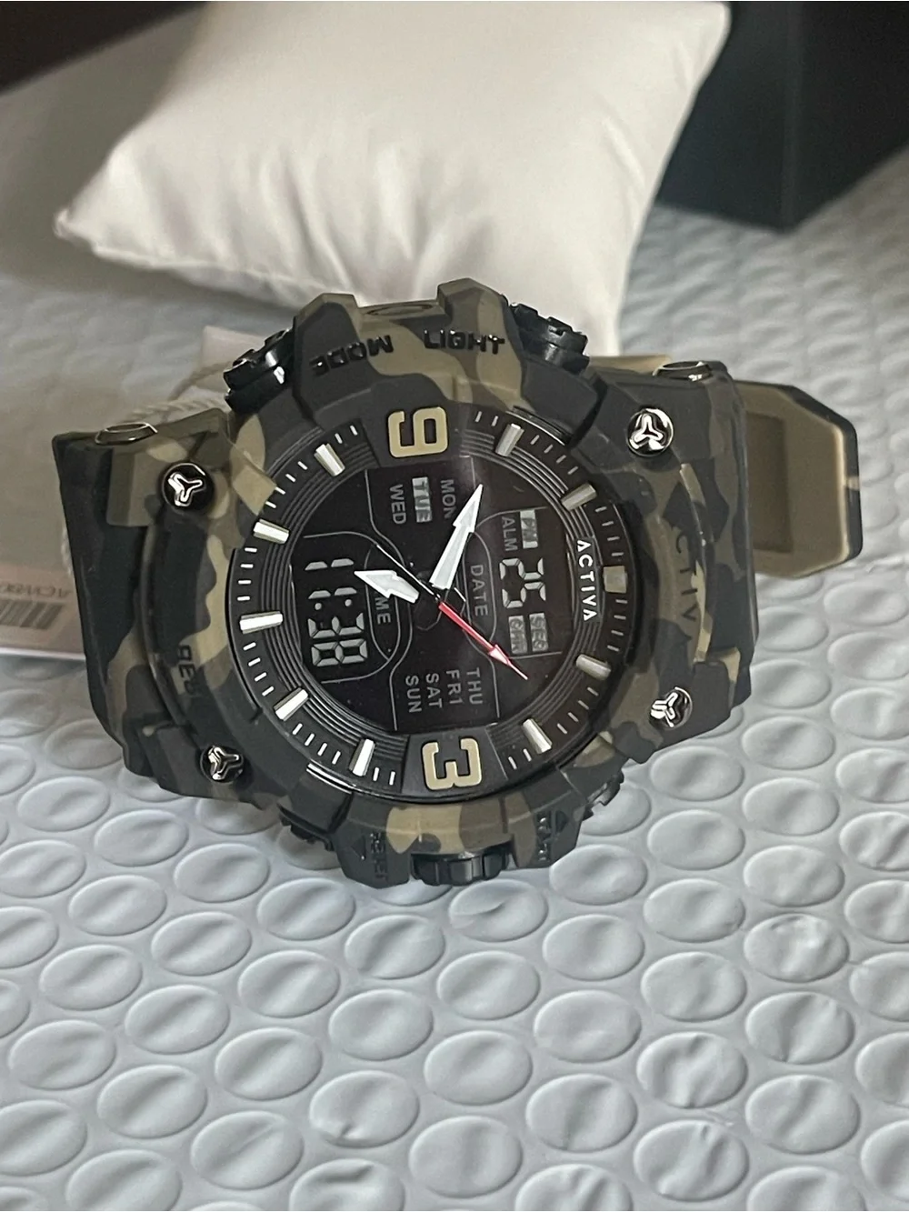 Activa X Invicta Analog Digital Men's Watch - 53mm, Camouflage, Tan (ACW8049MC